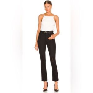NWT AG Adriano Goldschmied Alexxis Slim Jean in Blackboard Distressed Size 29